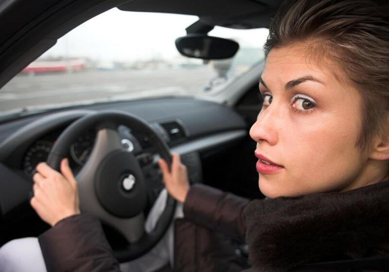 Woman driving road trip RF