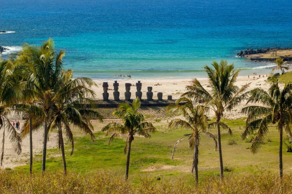 Moai in Easter Island